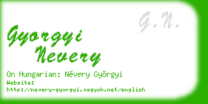 gyorgyi nevery business card